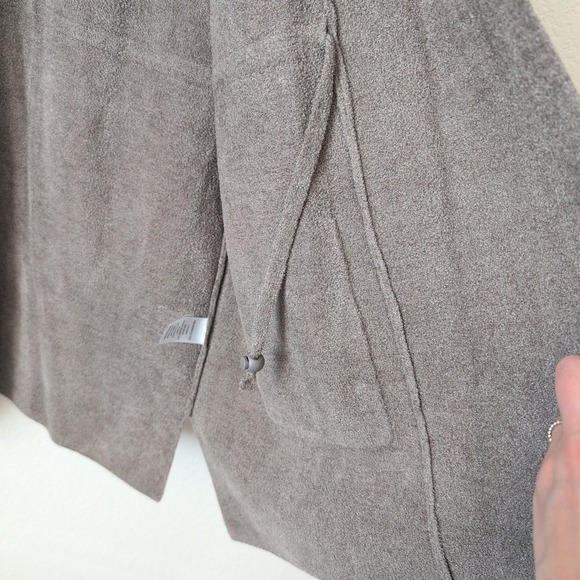 NWT Barefoot Dreams CozyChic Ultra Lite Shawl Vest Brown Loden XL BDWCU21535 - Picture 7 of 9